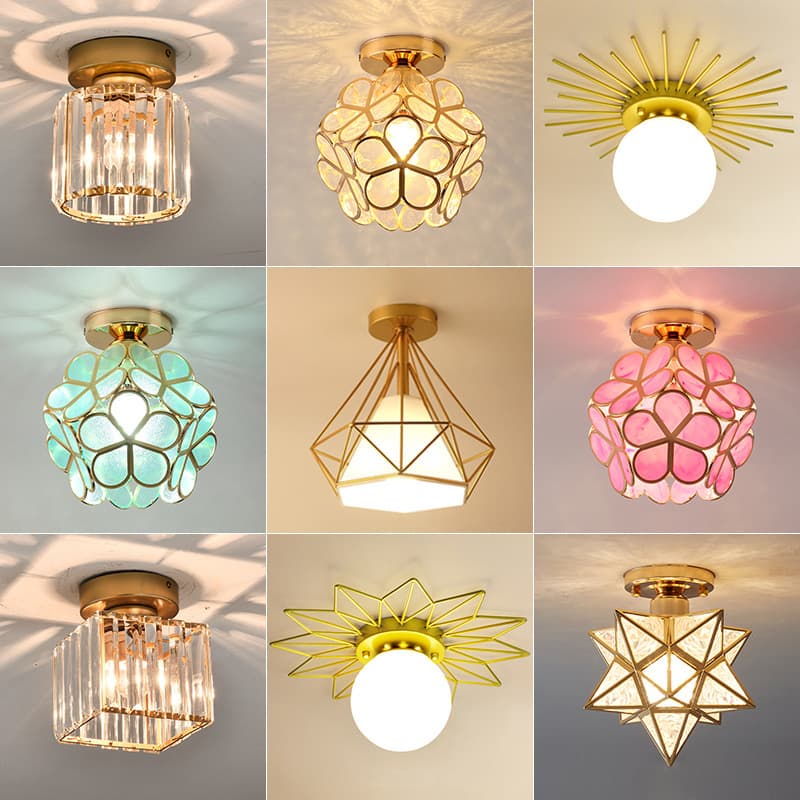 Hallway Light Corridor Lighting Balcony Porch Entry Creative Light Luxury Modern Simple Crystal Nordic Bedroom Ceiling Light