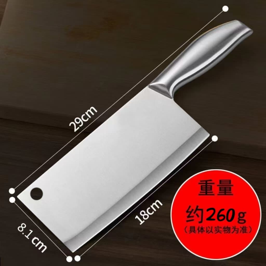 Yangjiang Full Steel Thickened One-Piece Kitchen Knife, Versatile for Chopping, Slicing, and Meat Cutting