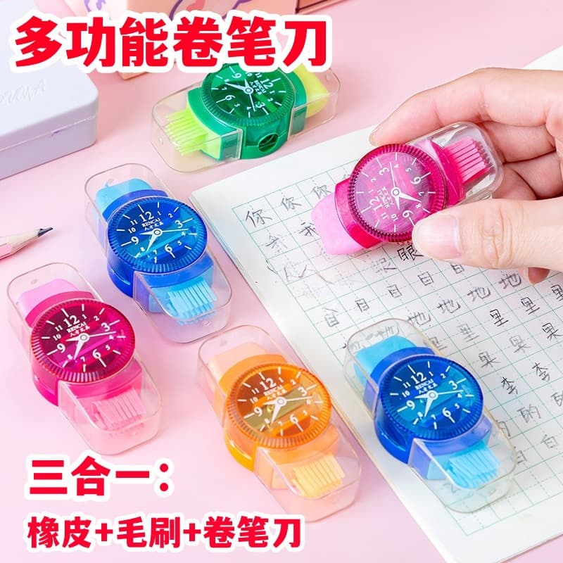Stylish Watch-Shaped Pencil Sharpener Mini Manual Handheld Sharpener