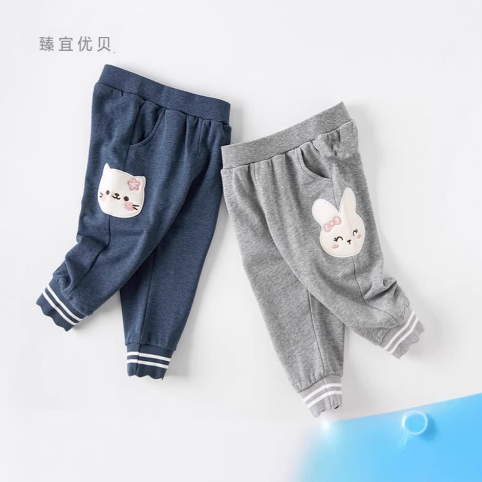 Kids Pants for Boys and Girls, Casual, Spring and Autumn, Long Pants, Sweatpants, Sporty, Cartoon Elements