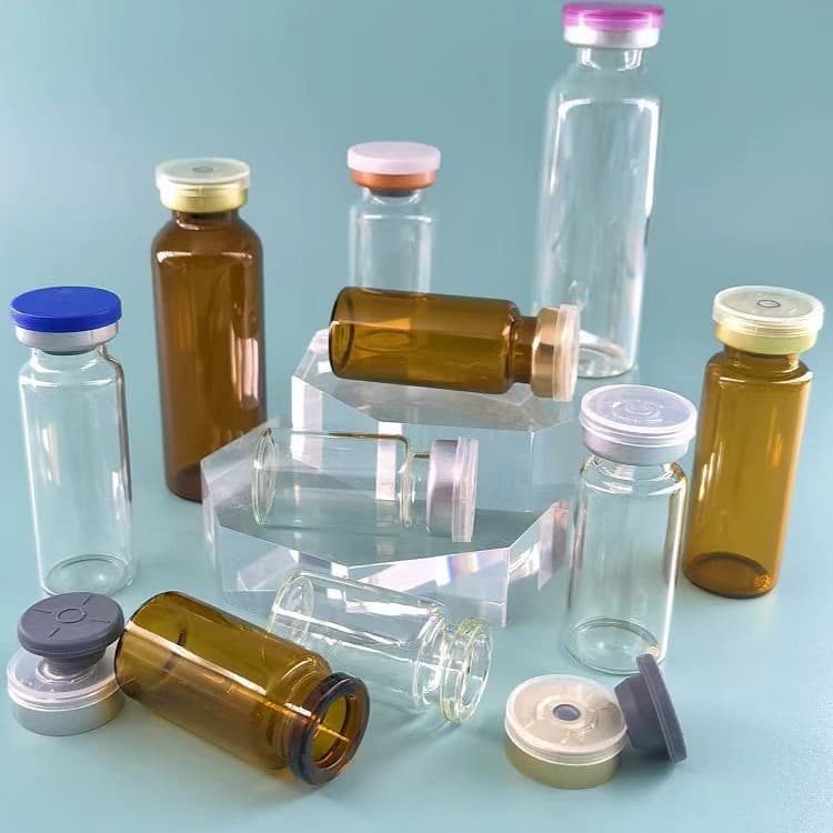 Manufacturer Direct Supply Wholesale Amber Tubing Glass Bottle Oral Liquid Vial Freeze-dried Powder Bottle Empty Bottle with Silk Screen Printing and Hot Stamping