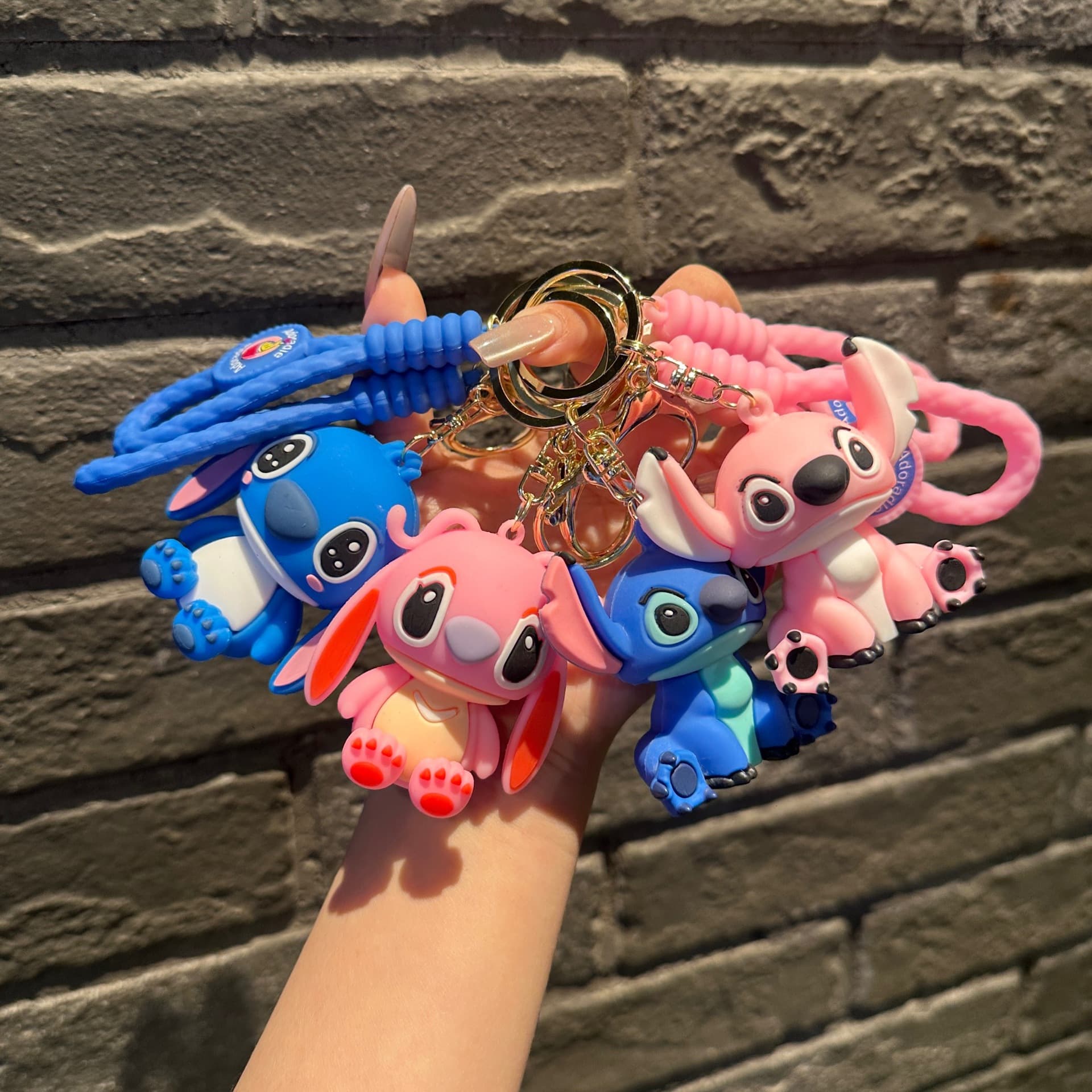 Cartoon Stitch Keychain Cute Large Stitch Pendant Car Key Chain Couple Accessory Wholesale