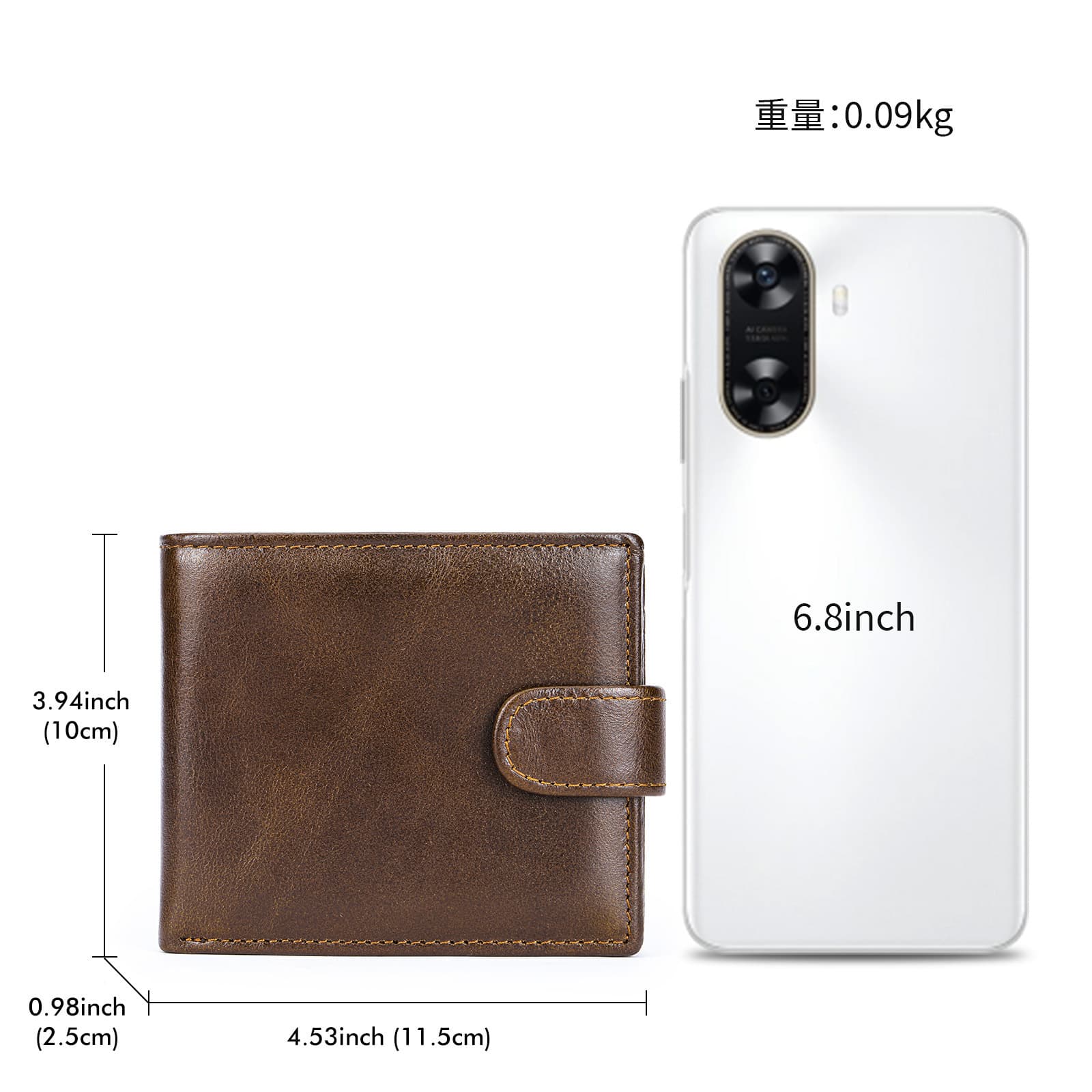 Fashion Men's Genuine Leather Wallet RFID Blocking Top-Layer Cowhide Casual Multi-Card Holder Billfold Wholesale