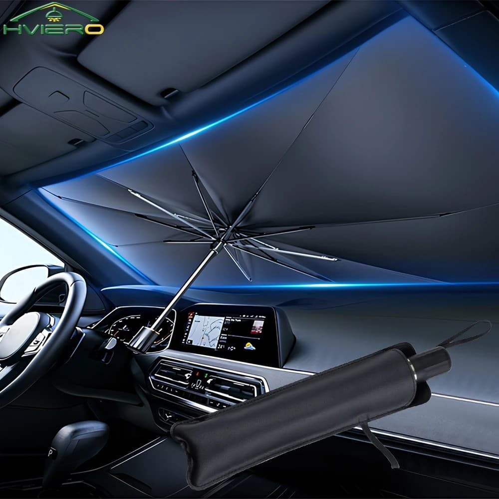 Car Sunshade, Thickened Windshield Sunshade, Heat-Insulating Sunshade Curtain, Heat-Insulating Summer Car Sunshade Umbrella