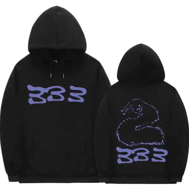 [Cross-border EU Size] Bladee 333 Hip Hop and Skate Drain Gang Hoodie