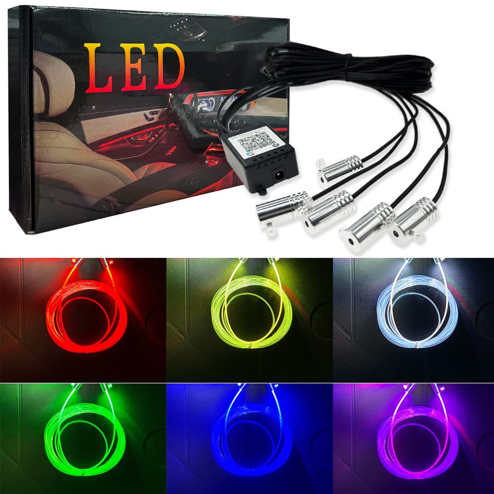 Super Cool USB One-To-Five Atmosphere Lights Intelligent Sound Control 64 Colors Gradient Remote Control Ambient Lighting