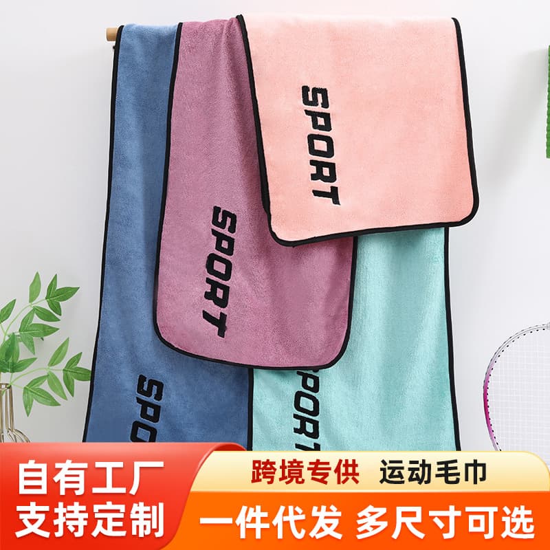 Cross-Border Exclusive Fitness Mat Towel, Multi-Functional Ultra-Fine Fiber 30*110 Sports Sweat Towel