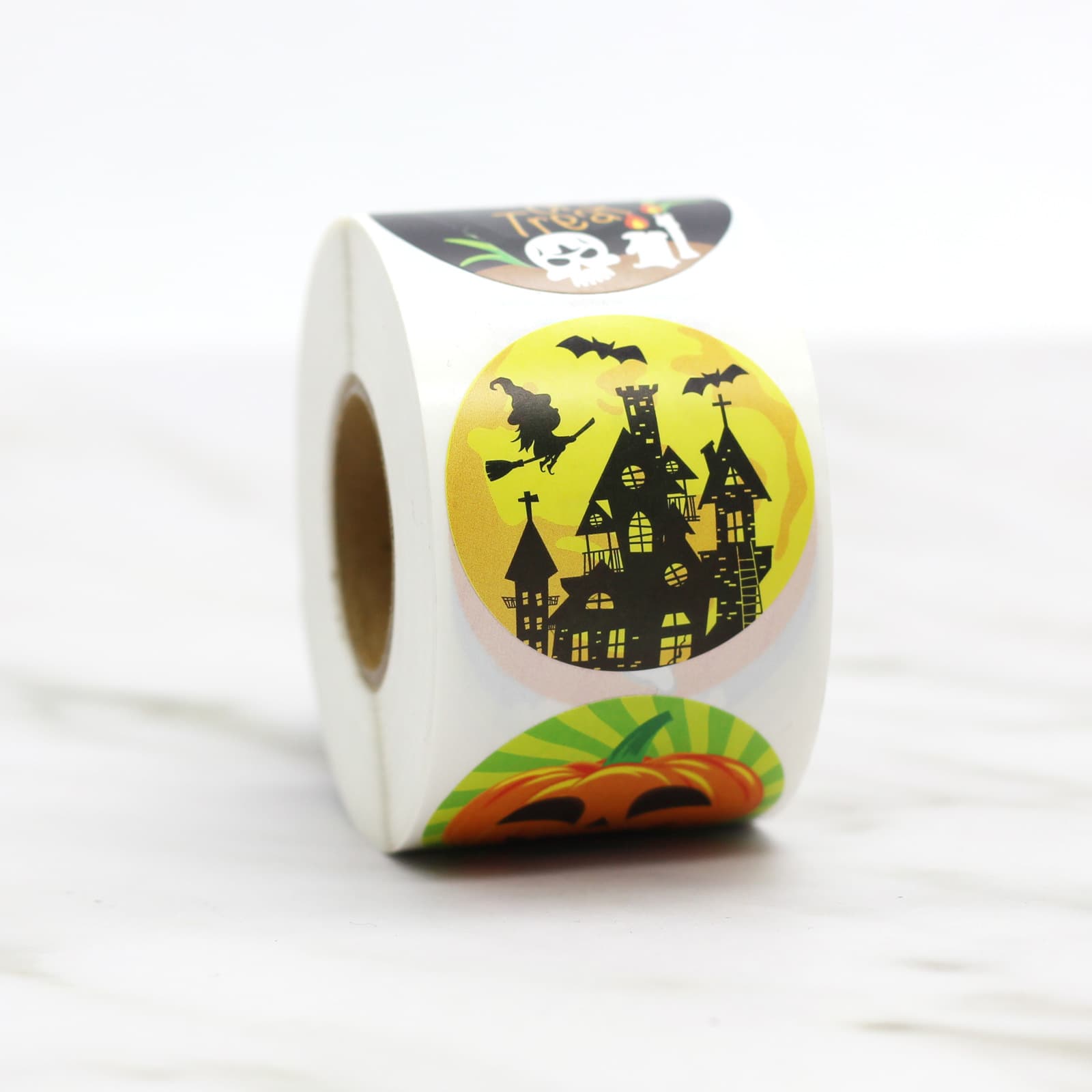 Halloween Zombie Pumpkin Decorative Stickers Children's Roll Paper Baking Decoration Party Cake Decoration Copperplate Adhesive