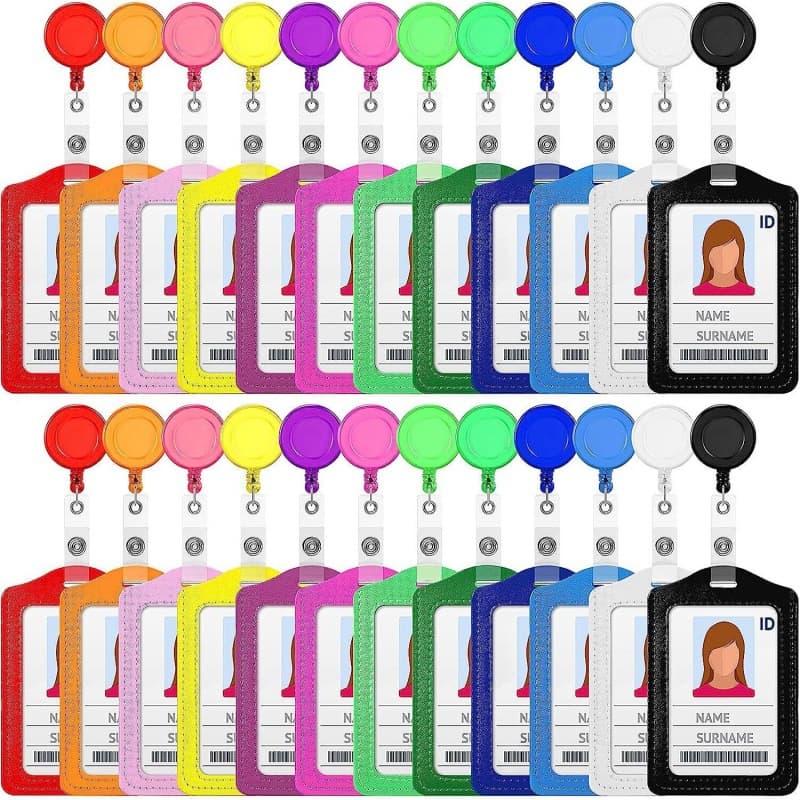 ID cover, badge cover, doctor's badge clip, nurse badge, work badge, easy-pull buckle set