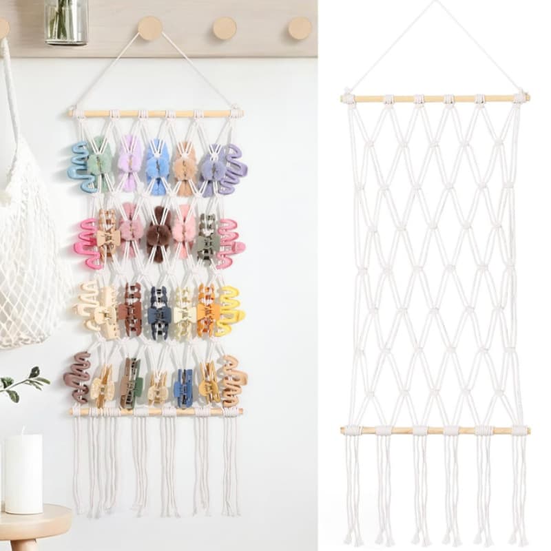 Woven Tapestry Bohemian Style Handmade Fringe Wall Hanging Photo Clip Decorative Background Wall