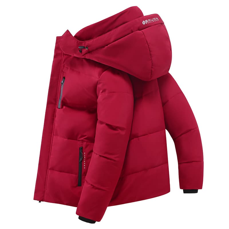 Short Down Jacket for Men, Middle-aged and Elderly, Winter Outdoor Hooded Coat, European, American, Japanese, Korean Style