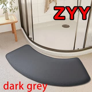 Arched Coral Velvet Bathroom Floor Mat U-Shaped Gray Water-Absorbent Non-Slip Mat Bathroom Shower Room Foot Mat Wholesale in Stock