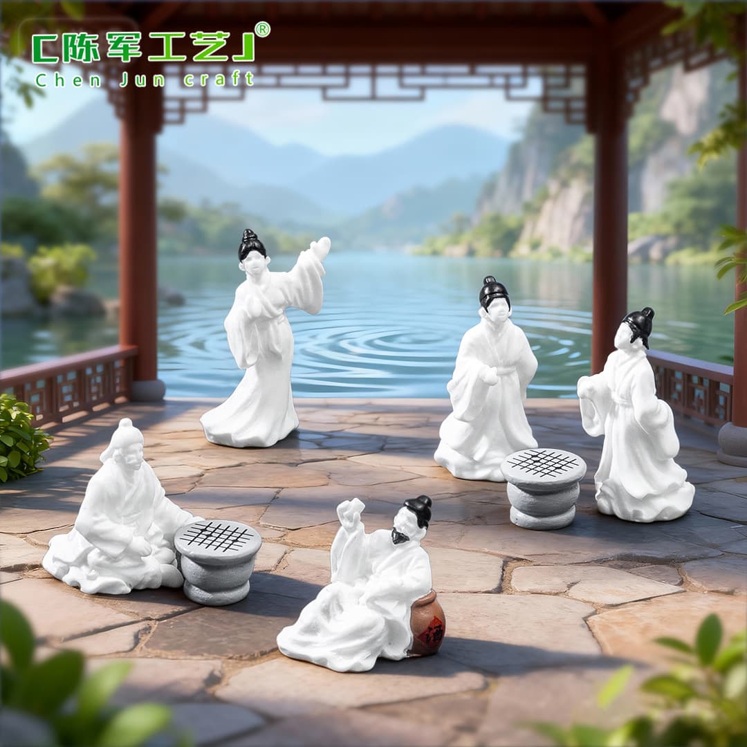 Miniature Creative Ancient Style Cute Figure Model Doll House DIY Decoration Accessories Tiny Desktop Ornament
