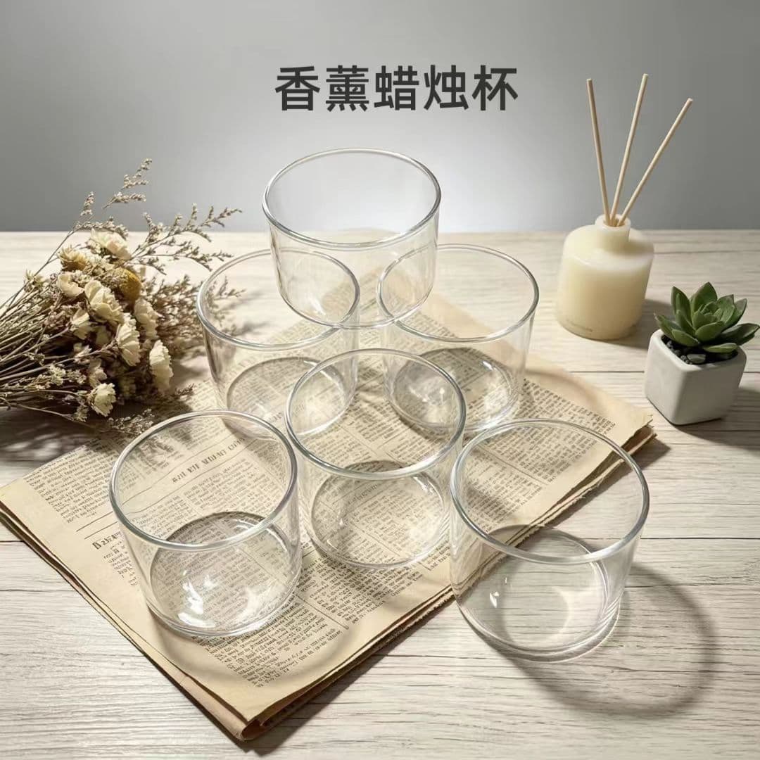Tea Light Candle Holder Factory Direct Supply Glass Aromatherapy Candle Cup Candle Holder DIY Candle Making Materials Candle Holder Cup Ghee Cup Empty Cup