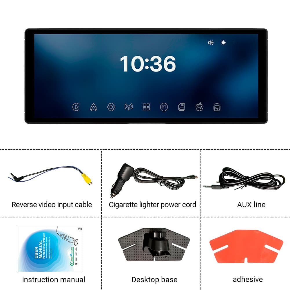 New Cross-Border 10.26-Inch Portable Wireless CarPlay Driving Recorder HD Car Smart Screen Bluetooth