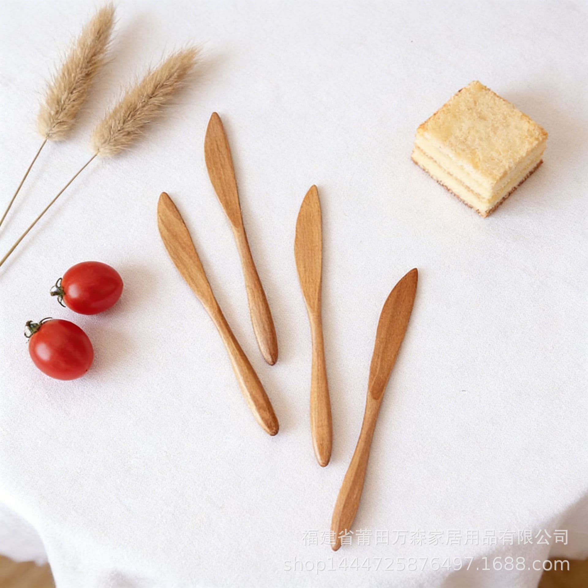 Daily Necessities Japanese Style Wooden Butter Knife Jam Knife Cake Knife Butter Spreader Elegant Dessert