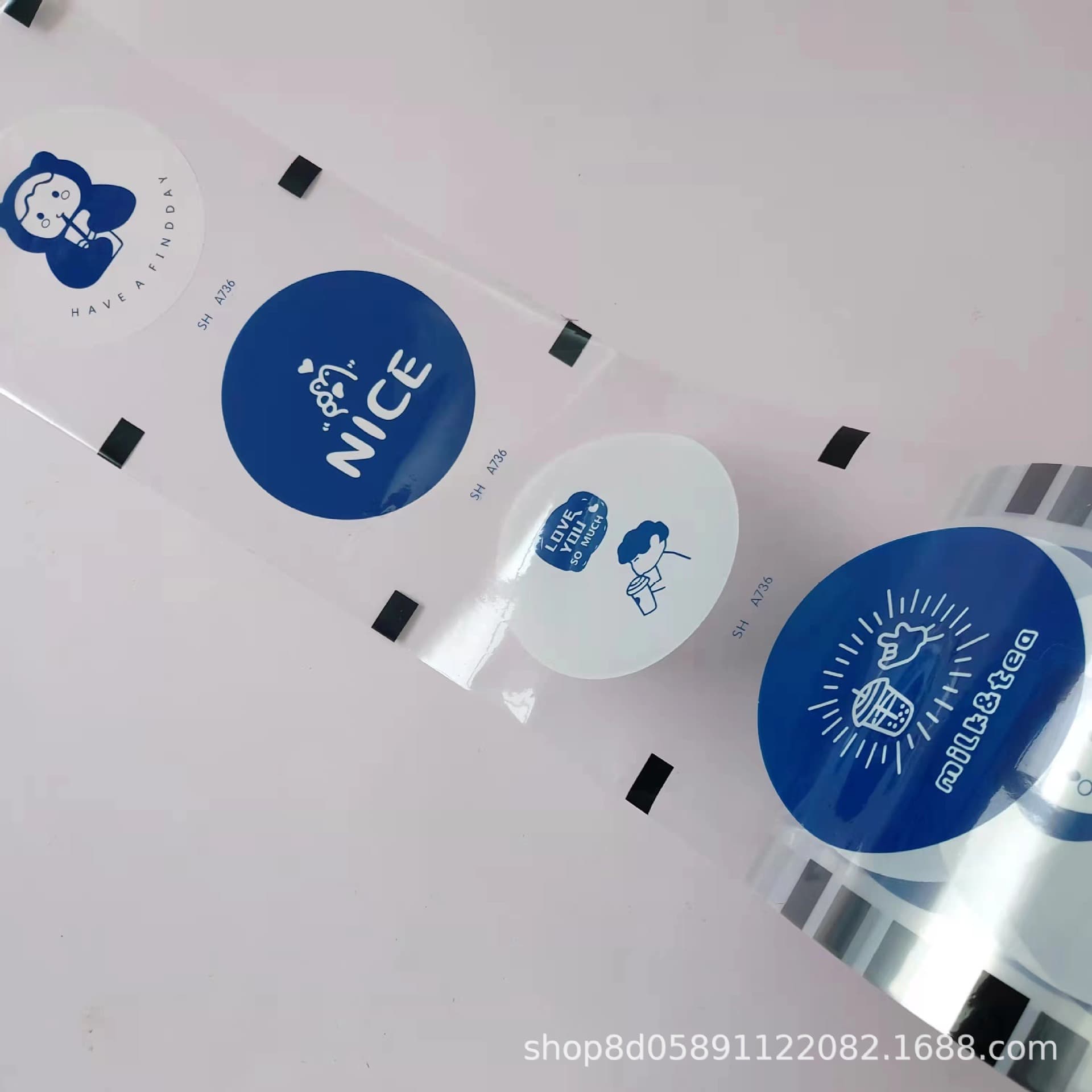 Bubble tea sealing film, disposable cup sealing film, 90/95 paper-plastic cup dual-purpose, thickened, for soy milk and beverages, custom logo