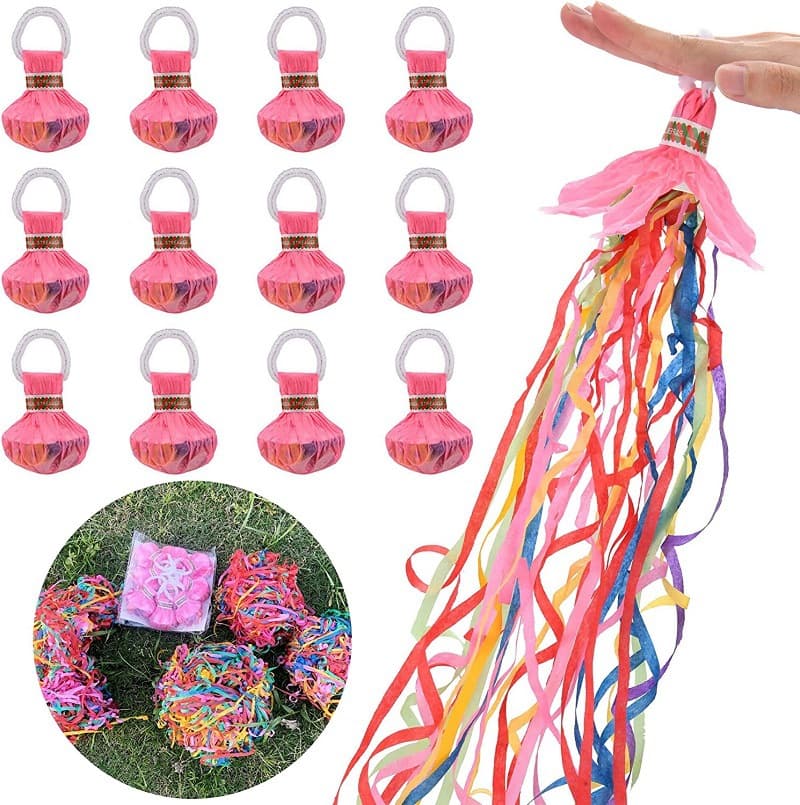 E-commerce hand-thrown ribbons, New Year's children's toy ribbons, 10 cheering ribbons, birthday party interactive hand-thrown ribbons