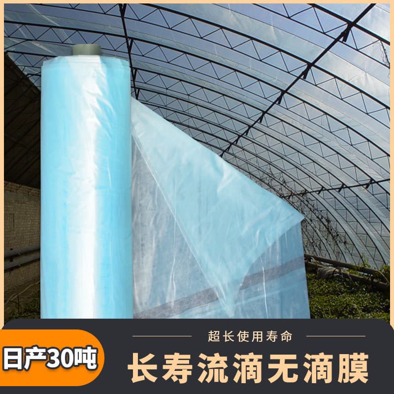 Greenhouse Film Thickened Vegetable Shed Insulation Drip-Free Film Agricultural Film Transparent Plastic Film PE Double-Layer PO Plastic Greenhouse Film
