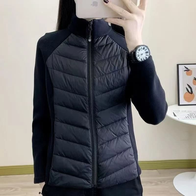 Women's Sports Warm Cotton Jacket Autumn/Winter New Windproof Stand-up Collar Slimming Lightweight Outdoor Running Thickened Coat
