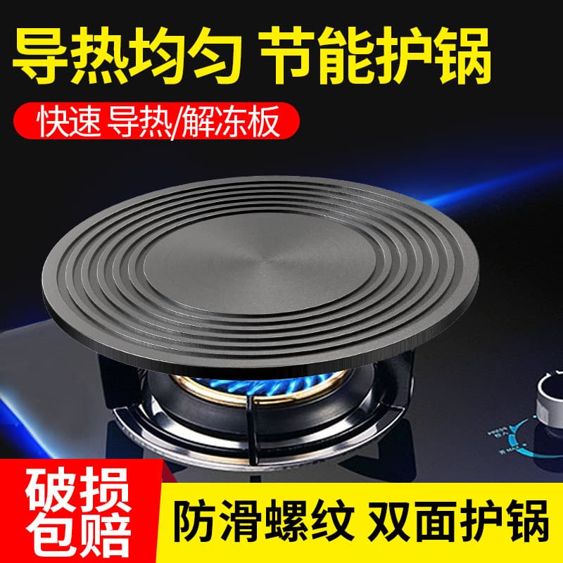 Kitchen Gas Stove Heat Conduction Plate with Handle, Anti-Burn Blackening Protection, Defrosting Board