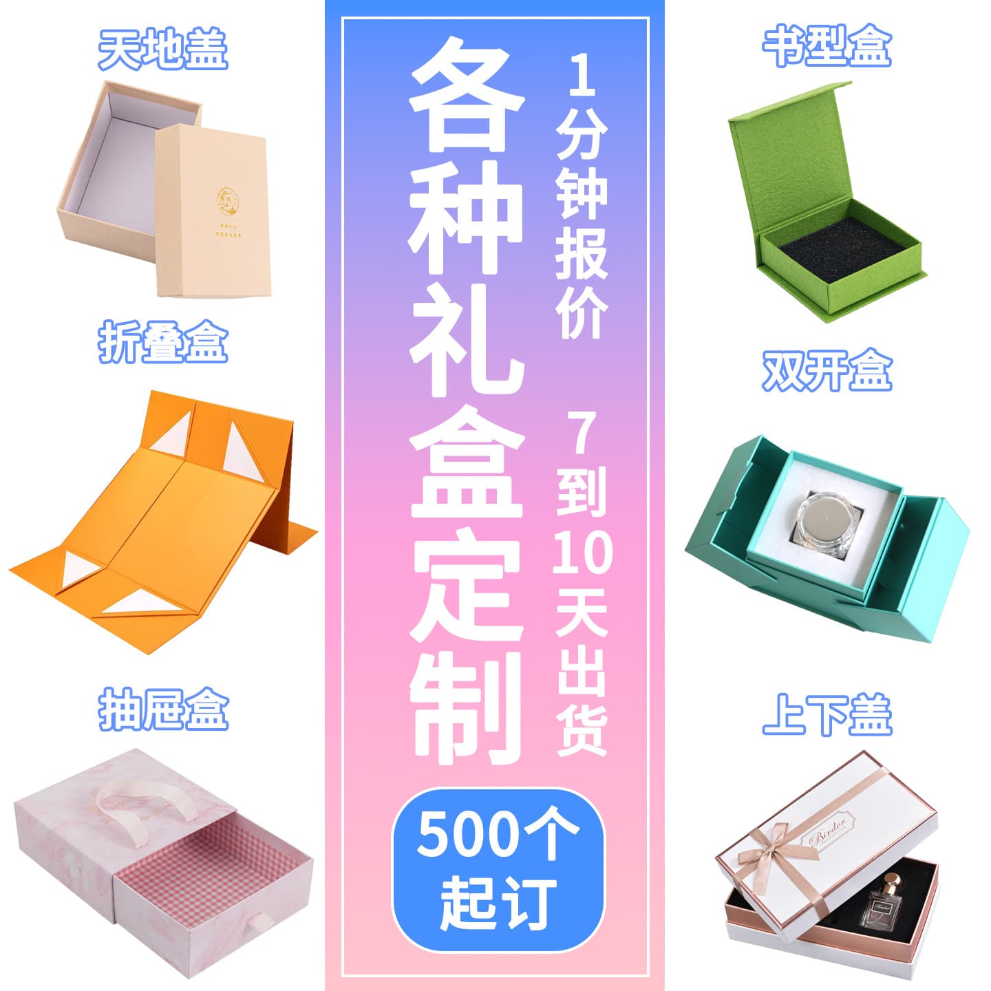 Customized gift box, high-end heaven and earth cover, flip-top perfume, aromatherapy packaging box, folding box, tea box, custom-made gift box