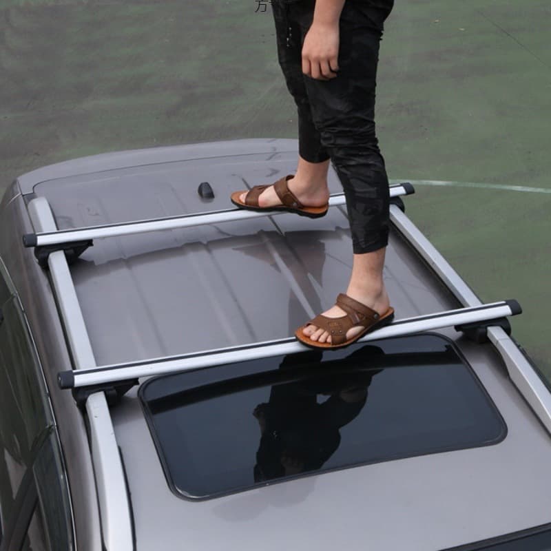 Car Universal Load-Bearing Roof Rack Crossbars Travel Rack Storage Shelf Aluminum Alloy Bracket Single Piece Wholesale