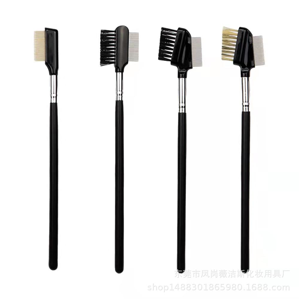 Stainless steel needle eyebrow comb, single-headed eyelash brush, double-headed eyelash brush, steel-toothed eyebrow comb, eyebrow shaping tool, direct sales.