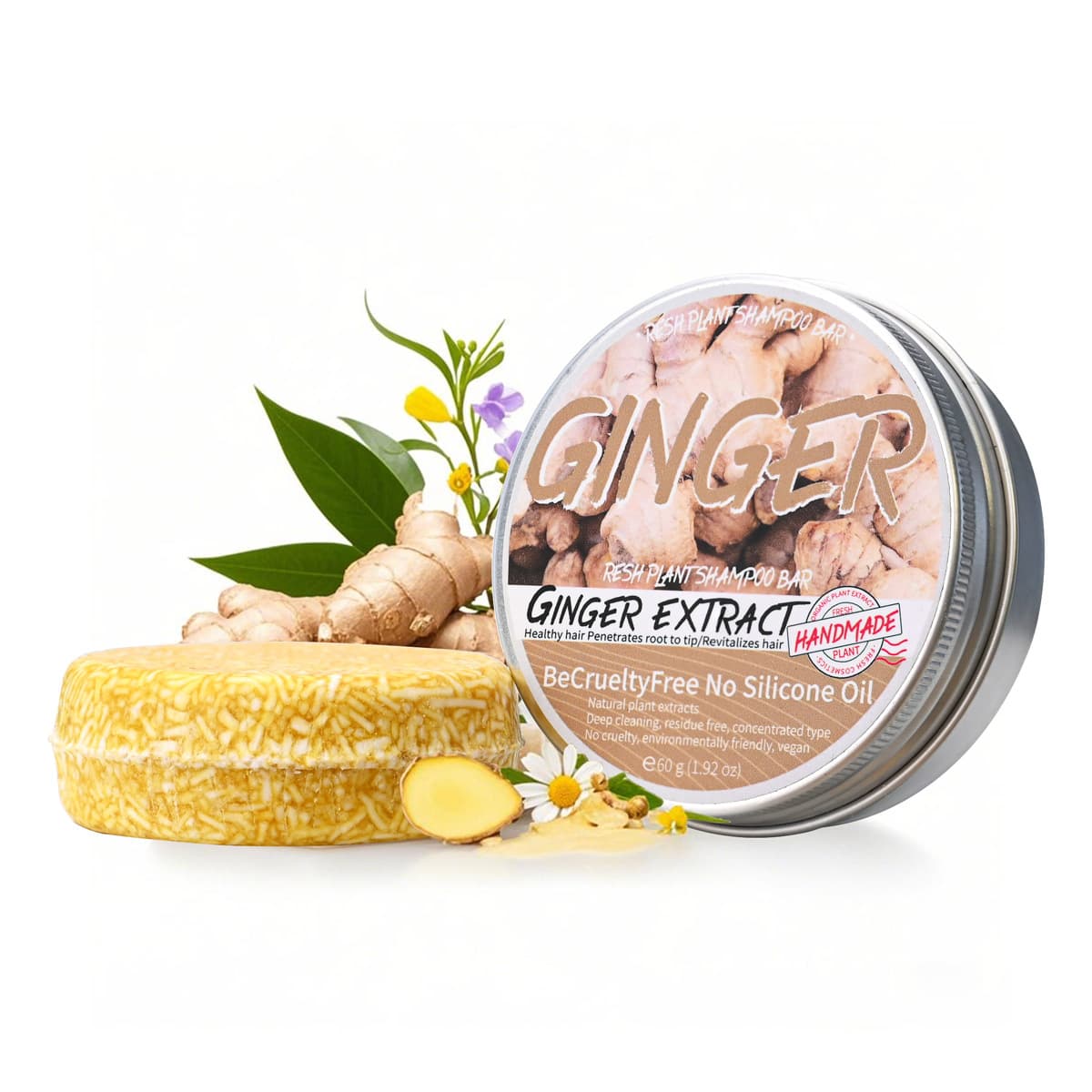 Handmade Ginger Shampoo Soap Soap for Dandruff And Hair Growth Mint Conditioners Bar Hair Care Products