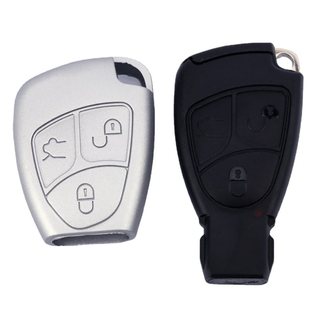 Suitable for Mercedes-Benz S450L 3-key car remote control key cover creative gold and silver key bag silicone anti-theft device cover