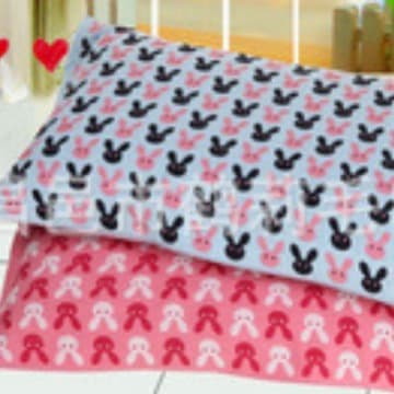 Strawberry rabbit polka dot cotton three-layer jacquard gauze towel, export pillow towel 50*80