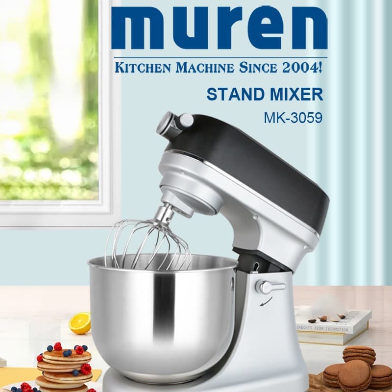 Stand Mixer Cross-Border Stock 5L Kitchen Machine Silent Dough Kneading Cream Whipping Mixer Expansion Function US Standard