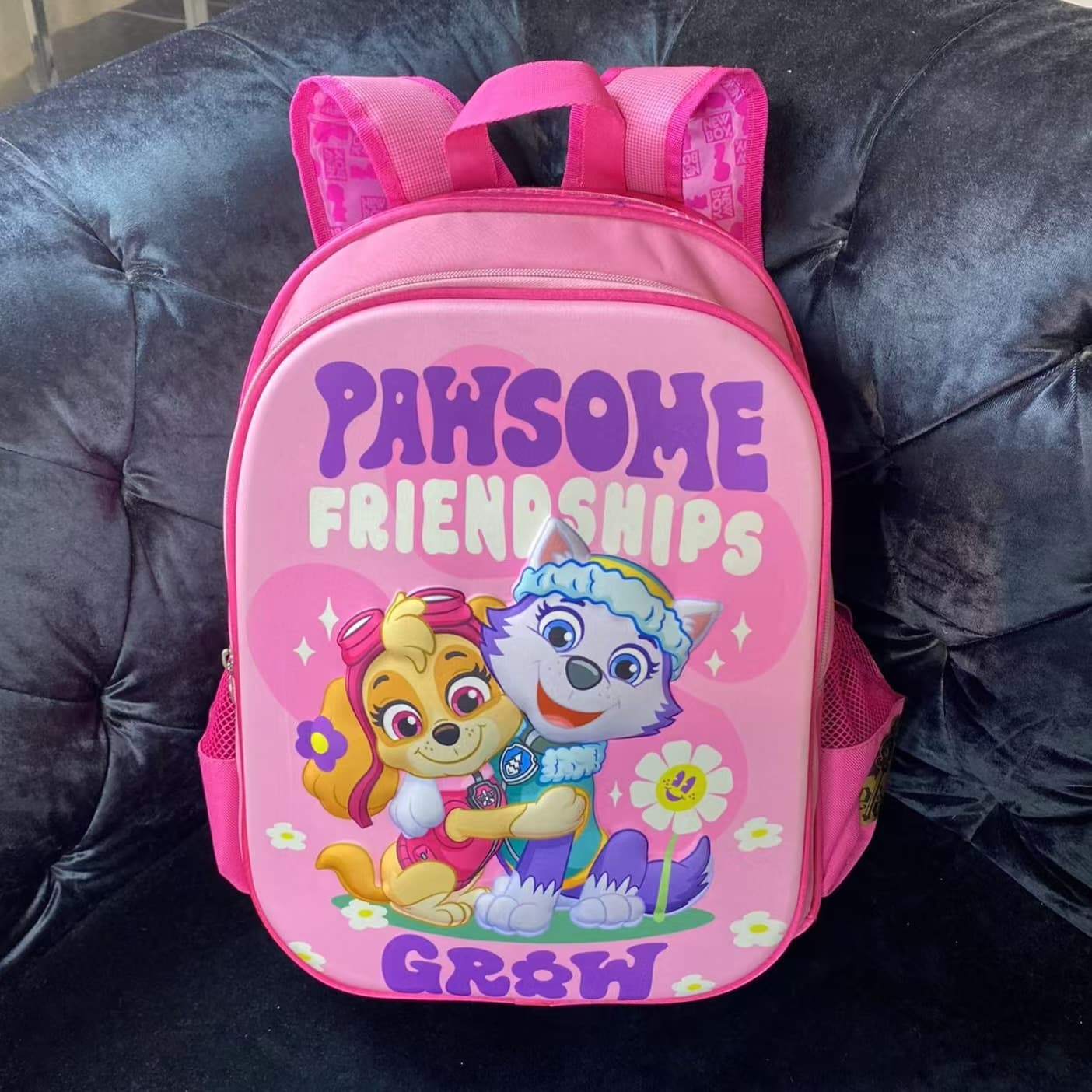 Large Capacity Kids Backpack Oxford Cloth Unisex Children's Bag Super Lightweight Expandable School Bag Cute Cartoon Design