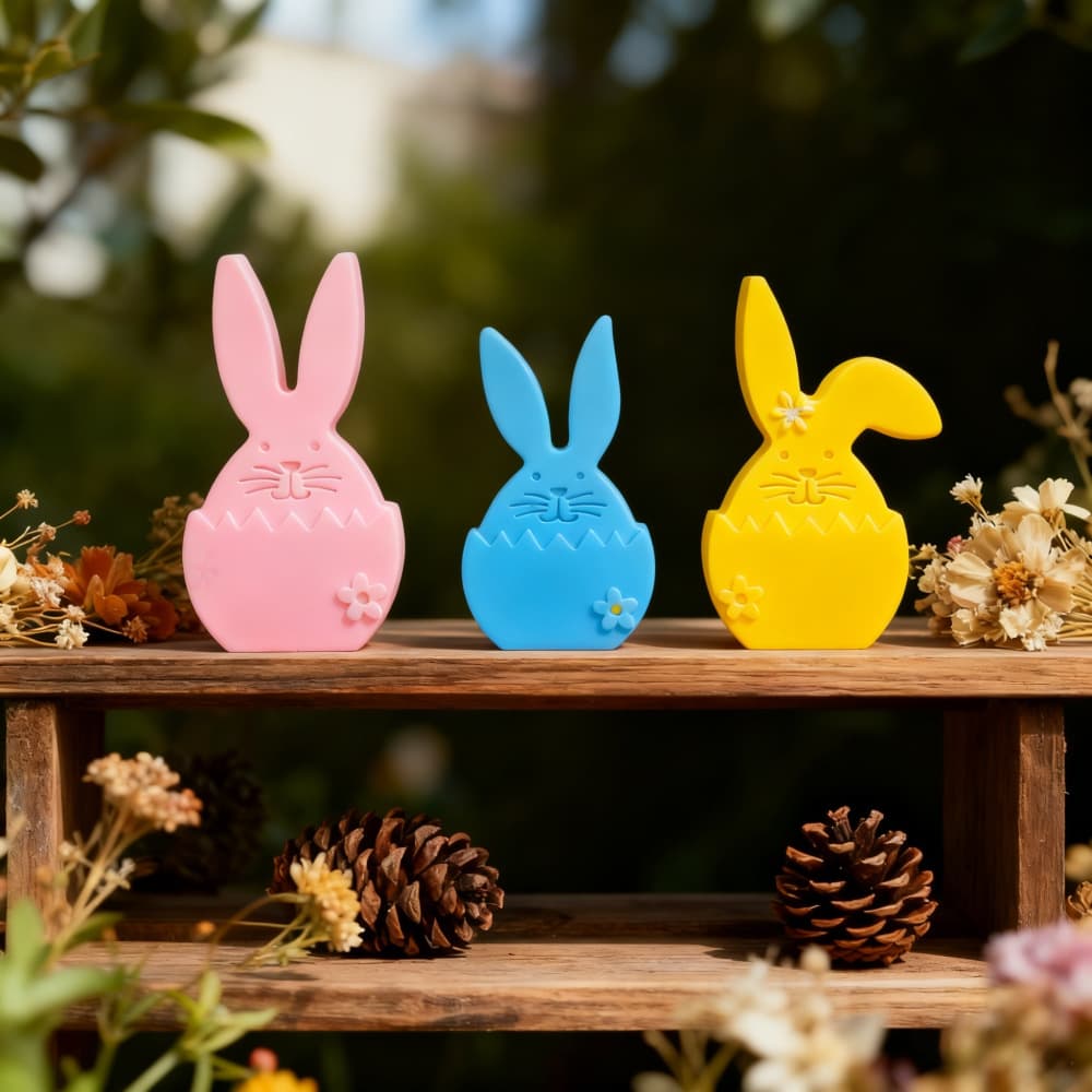 Silicone Rabbit Mold DIY Decorative Cement Plaster Mold DIY Silicone Mold S2380