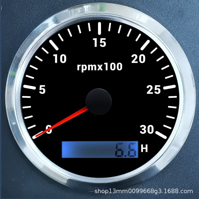 High Precision Tachometer Speedometer Engine Motor Speed Meter Modified Car Add-on DC Tachometer