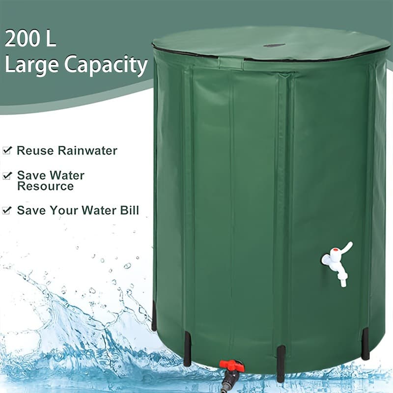 Factory Cross-Border Exclusive Supply Outdoor Rain Barrel Multi-Functional Water Storage Barrel PVC Foldable Garden Rainwater Collector