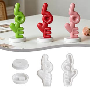 3D LOVE Heart Letter Candle Silicone Mold DIY Resin Plaster Desktop Decoration Gift Mold