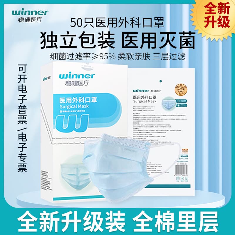 Wholesale Stable Medical Surgical Mask Sterilization Grade Adult Royal Blue Pharmacy Same Model Medical Device Number Disposable Medical