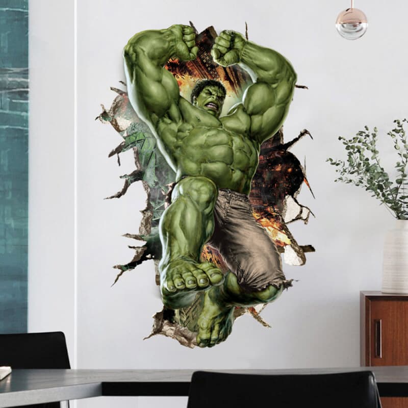 Cross-border Marvel sticker 3D Avengers living room bedroom decorative wall sticker wholesale