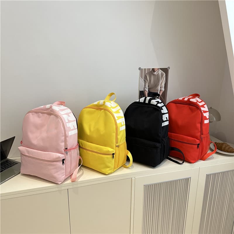 Korean schoolbags for primary school students ins simple and lightweight campus backpack high-looking solid color versatile small backpack for girls