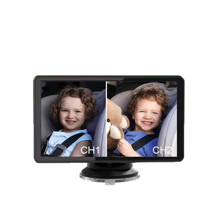 5-inch 2-Camera IPS Screen Hard Wired Baby Car Seat Monitor