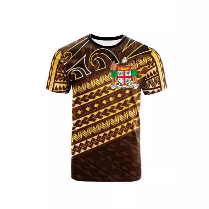 Men's Fiji 3D Printed T-Shirt Casual Short Sleeve Round Neck Top Polynesian T-Shirt Oversized Streetwear