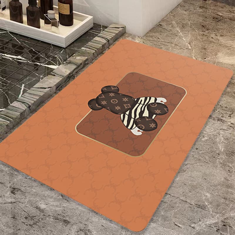 Diatom Mud Soft Mat Waterproof Bathroom Floor Mat Anti-Slip Toilet Door Mat Entryway Door Mat Carpet Bathroom