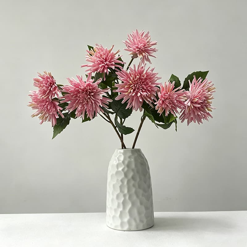 Simulation Touch Moisturizing Dahlia Home Decoration Table Flower Arrangement Artificial Flowers Wedding Decoration Cross-border Bouquet