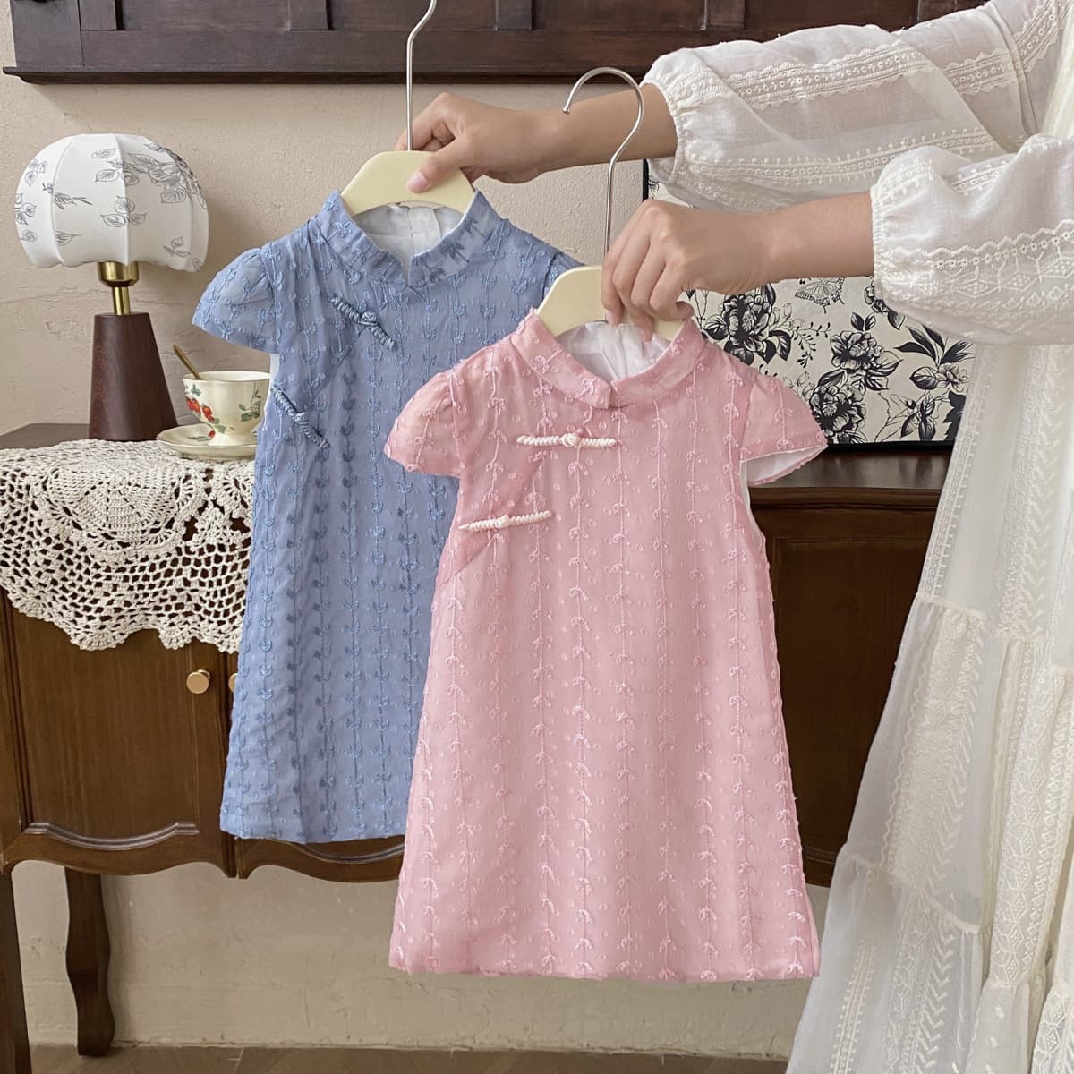 5928 Children's Cheongsam Dress for Girls, Summer Thin Style, New, Baby Toddler Fashionable Princess Dress