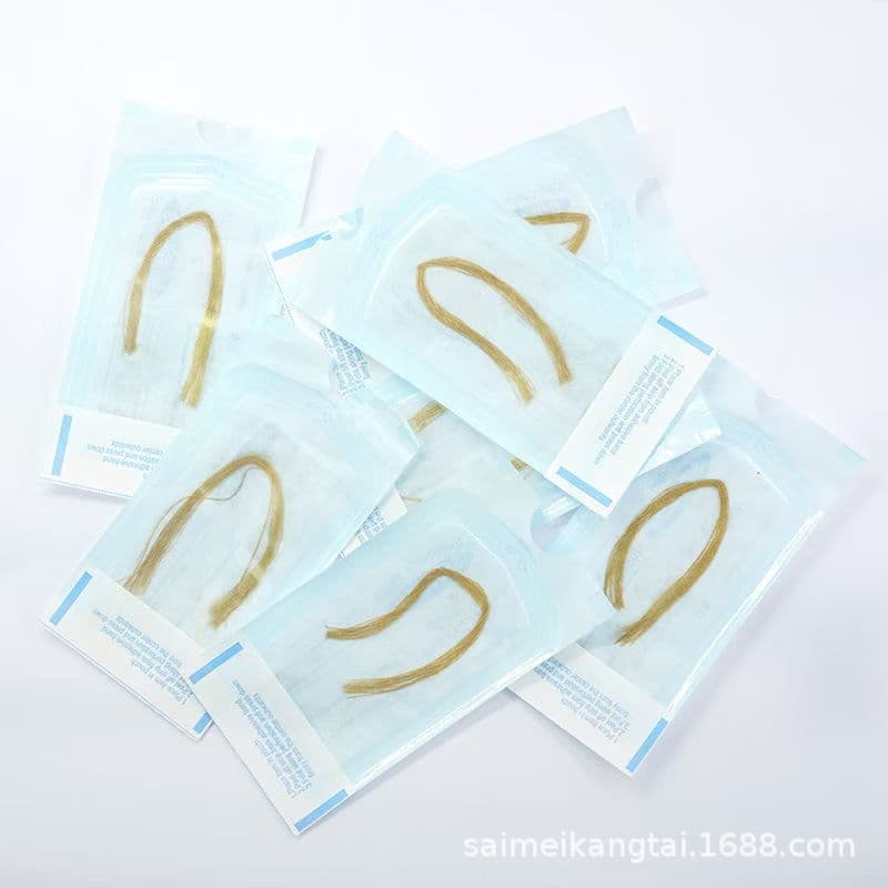 100 Pieces/Pack Gold Collagen Threads Needle-Free Water-Soluble Thread Lift Protein Thread Hydrating Lift Tighten Fade Wrinkles