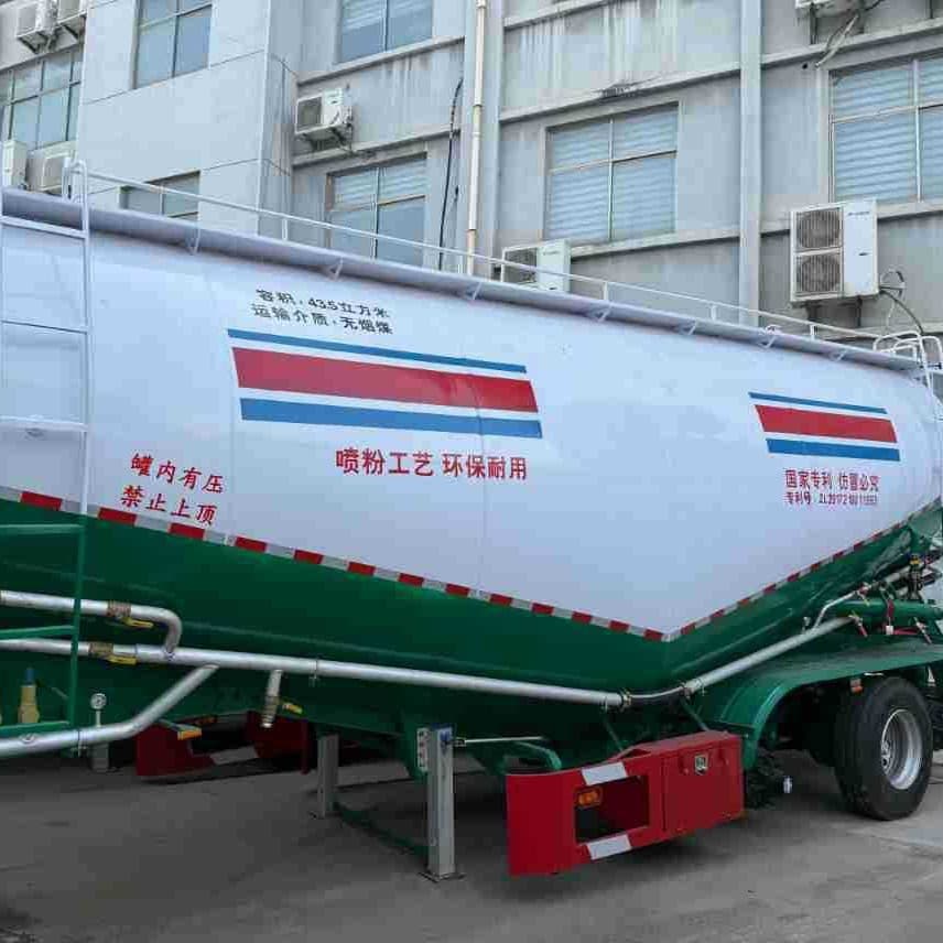Cross-border 40 cubic meter lightweight bulk cement silo semi-trailer aluminum alloy powder tank semi-trailer dry mix mortar tanker