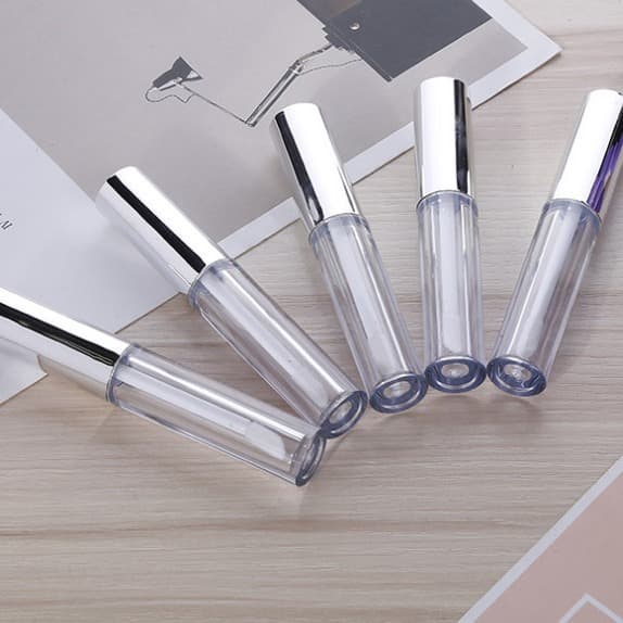 1ml3ml5ml10ml Lipstick Tube Lip Glaze Tube Packaging Electroplated Cap Round Hollow Cosmetic Packaging