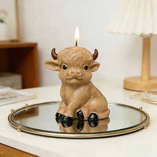 Highland Calf Plaster Silicone Mold, DIY Resin Scented Candle Aroma Stone, Cute Calf Ornament Mold