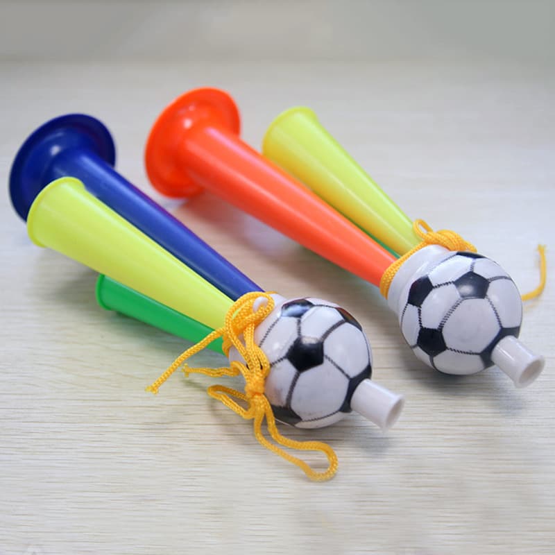In-Stock Wholesale Trendy Football Shaped Colorful Horn Creative Sports Event Cheering Prop Children's Toy Horn